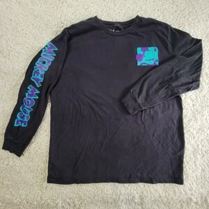 Disney Mickey Mouse Long Sleeve T-Shirt Japanese Kanji Mens 2XLarge Black